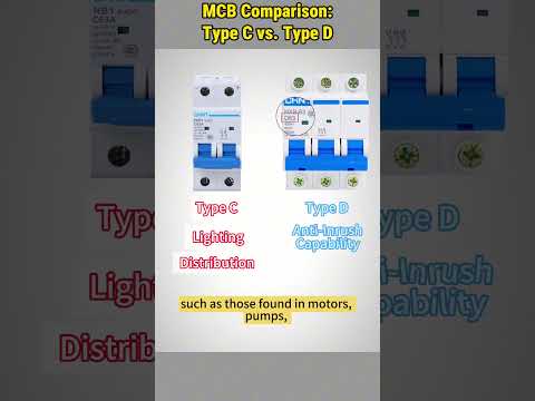 Miniature Circuit Breaker: Type C vs. Type D #circuitbreaker #mcb #vs