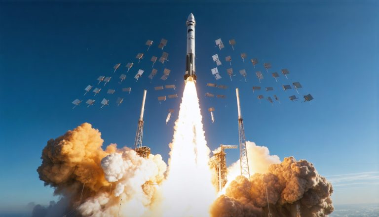 הסימפוניה המופלאה של ספייס אקס: ריקוד של טיל פאלקון 9 עם 26 לווייני סטארלינק חדשים